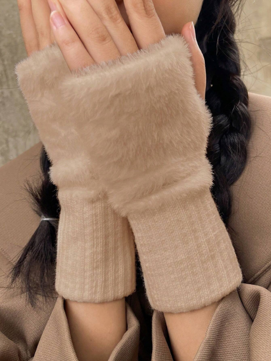 DAZY Regular Knit Khaki Gloves