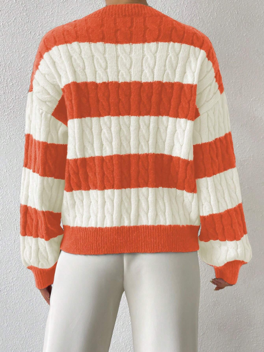 Essnce Women's Striped Pullover Sweater