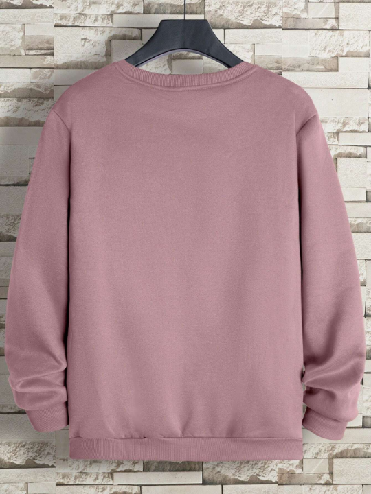 Solid Color Long Sleeve Men's Sweatshirt