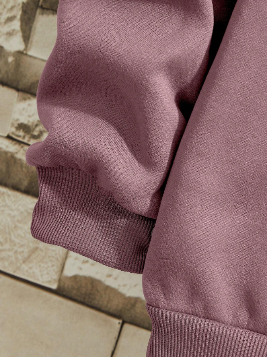 Solid Color Long Sleeve Men's Sweatshirt