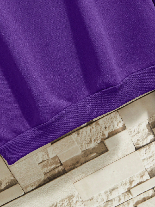 Solid Color Long Sleeve Men's Sweatshirt