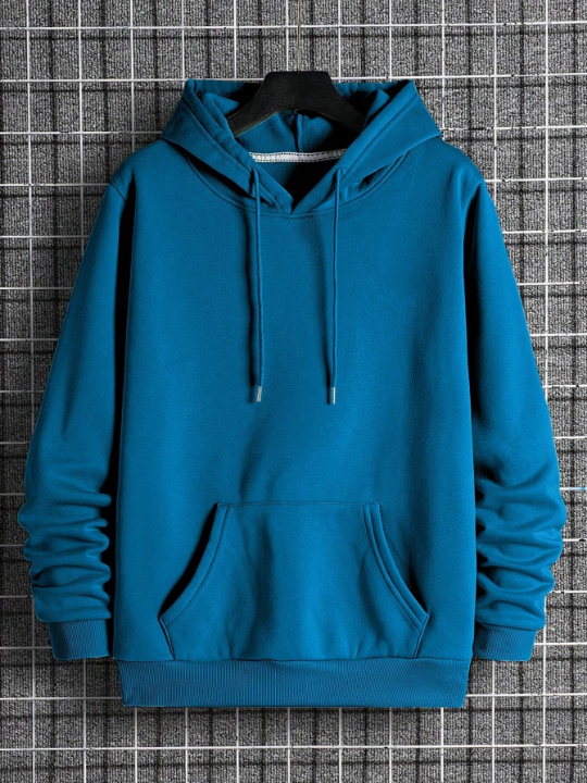 Men's Drawstring Hoodie With Fleece Lining