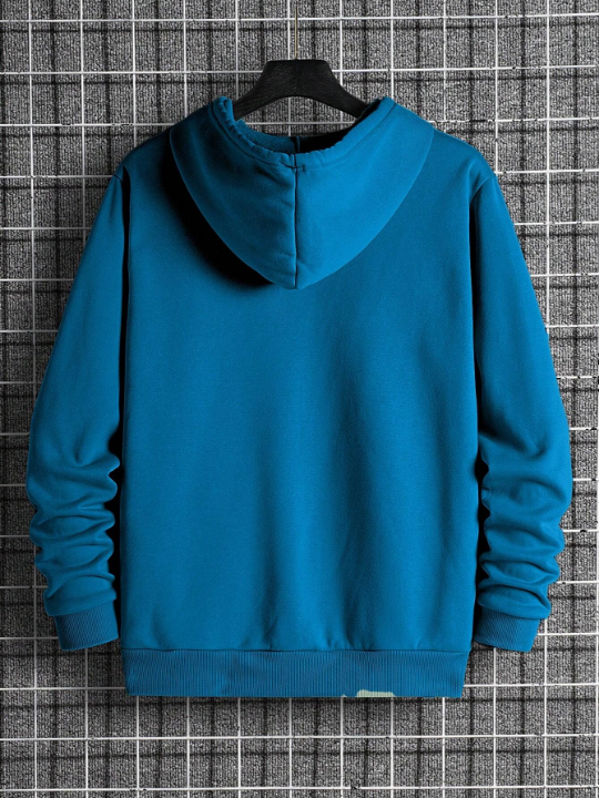 Men's Drawstring Hoodie With Fleece Lining