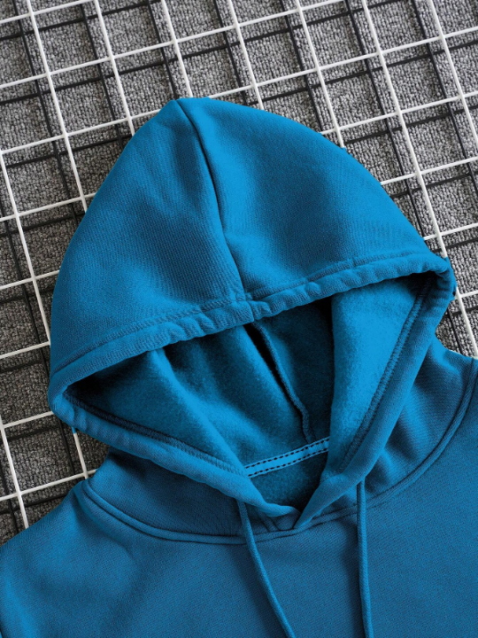 Men's Drawstring Hoodie With Fleece Lining