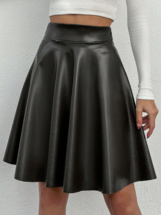 Women'S Pu Leather Skirt