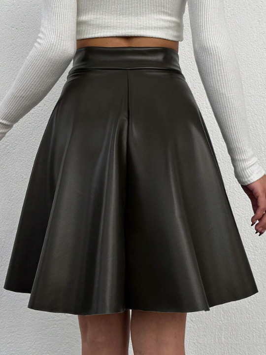 Women'S Pu Leather Skirt