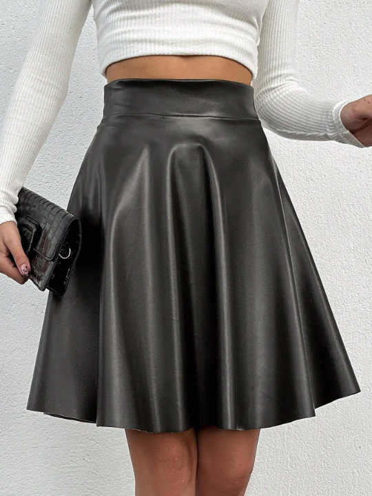 Women'S Pu Leather Skirt