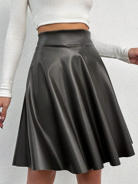 Women'S Pu Leather Skirt