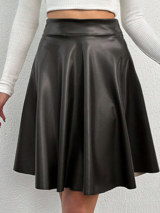 Women'S Pu Leather Skirt