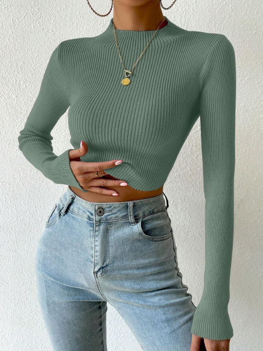 Priv Slim Fit Half High Collar Sweater