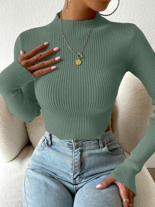 Priv Slim Fit Half High Collar Sweater