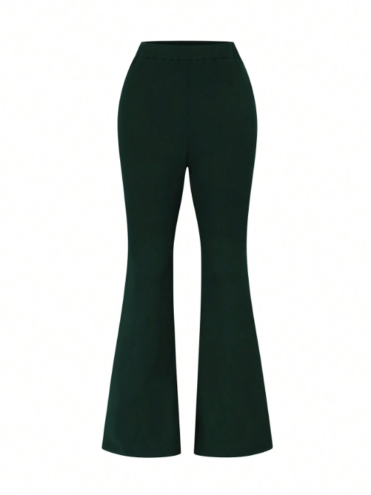 Essnce Ladies' Solid Color Bell-bottom Trouser