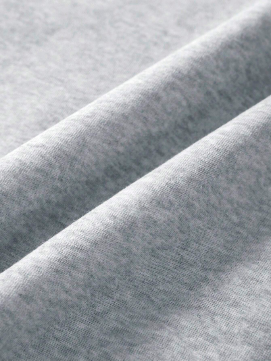 Men's Solid Color Half Zipper Hooded Sweatshirt