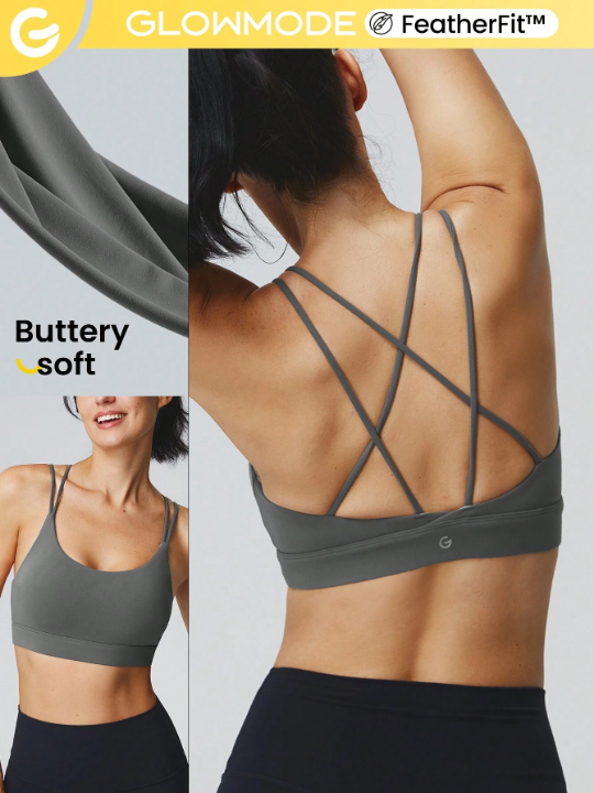 GLOWMODE FeatherFit Strappy Back Sports Bra