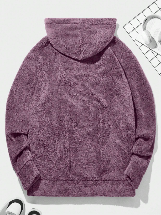 Manfinity Hypemode Men's Simple Solid Color Velvet Hoodie