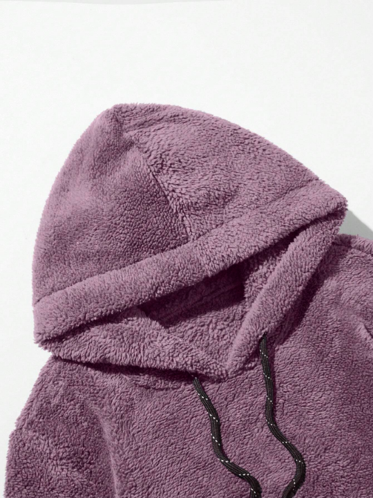 Manfinity Hypemode Men's Simple Solid Color Velvet Hoodie