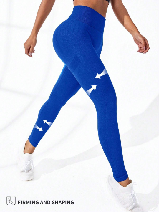 Yoga Basic Solid Tummy Control Sports Leggings