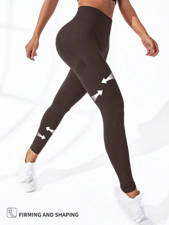 Yoga Basic Seamless Wide Waistband Sports Leggings