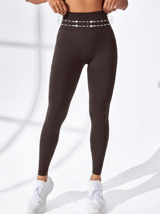 Yoga Basic Seamless Wide Waistband Sports Leggings