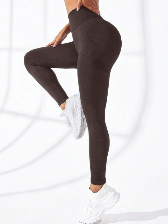 Yoga Basic Seamless Wide Waistband Sports Leggings