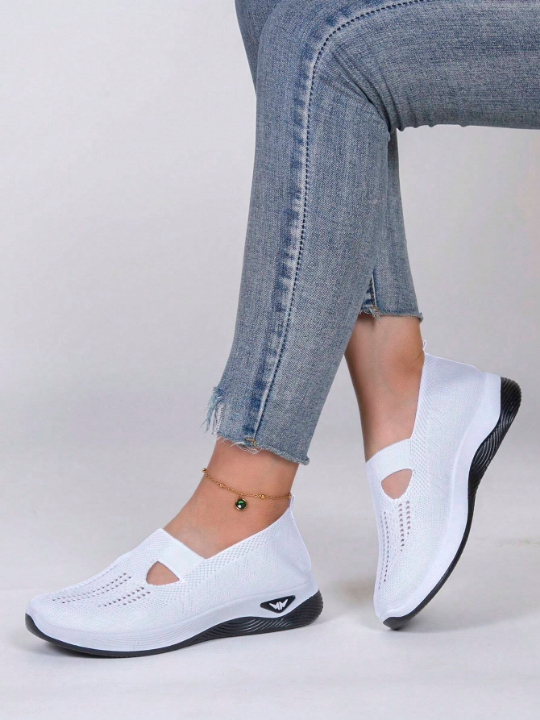 New Spring And Autumn Women's Sports Shoes Fashionable Breathable Lightweight Anti-slip And Wear-resistant Sock Sneakers