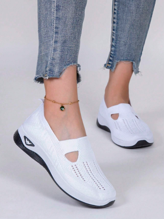 New Spring And Autumn Women's Sports Shoes Fashionable Breathable Lightweight Anti-slip And Wear-resistant Sock Sneakers