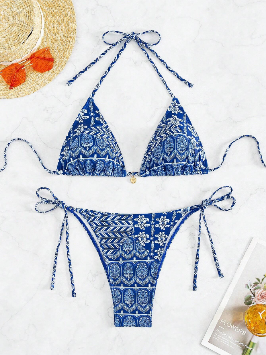 Floral Printed Swimwear Set