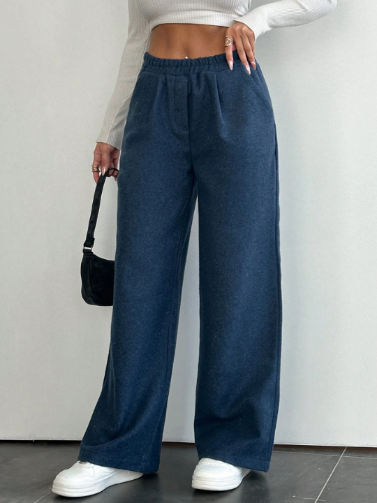 Women's Elastic Waist Wide Leg Pants