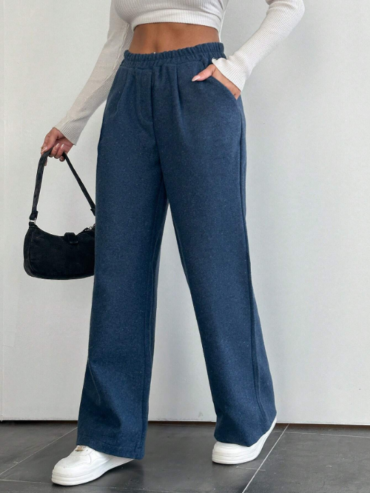 Women's Elastic Waist Wide Leg Pants