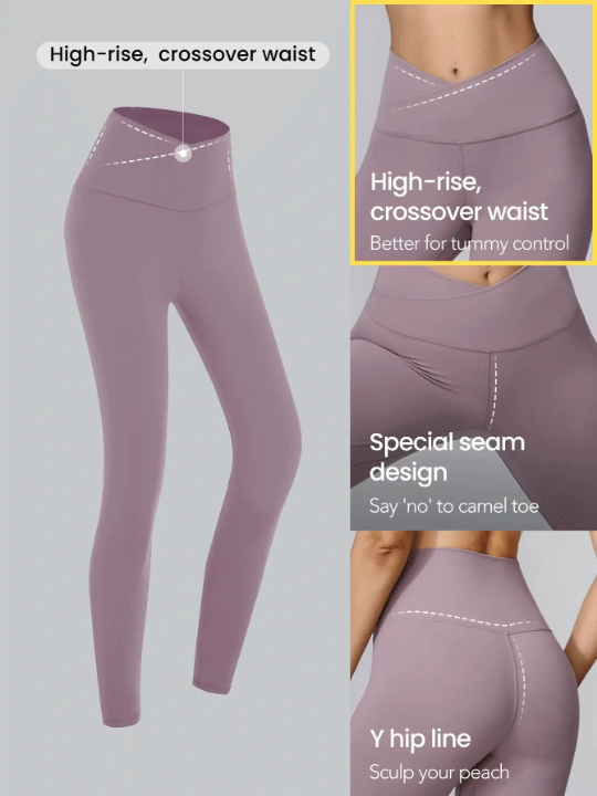 GLOWMODE 28" FeatherFit Crossover Leggings