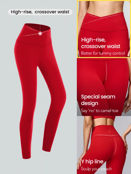 GLOWMODE 28" FeatherFit Crossover Leggings