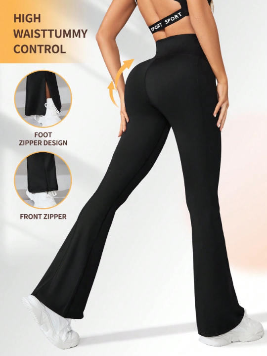 Yoga Basic High Stretch Flare Leg Sports Pants workout