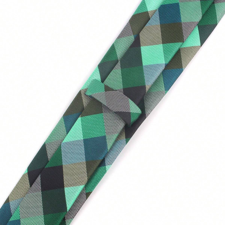 New Jacquard Woven Neck Tie For Men Classic Check Ties Fashion Polyester Mens Necktie For Wedding Business Suit Plaid Tie