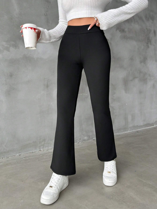 Women's High Waist Bell-bottom Trousers