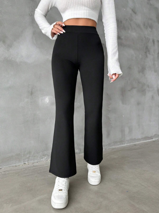 Women's High Waist Bell-bottom Trousers