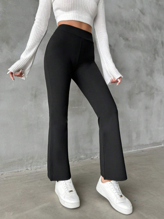 Women's High Waist Bell-bottom Trousers