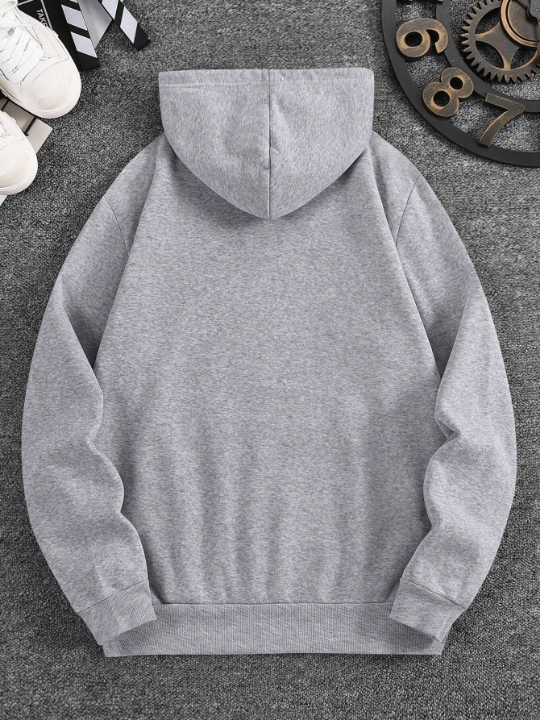 Men's Boston Letter Printed Hoodie Sweatshirt