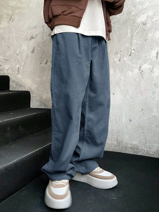 Manfinity Homme Loose-Fitting Men's Casual Straight-Leg Long Pants