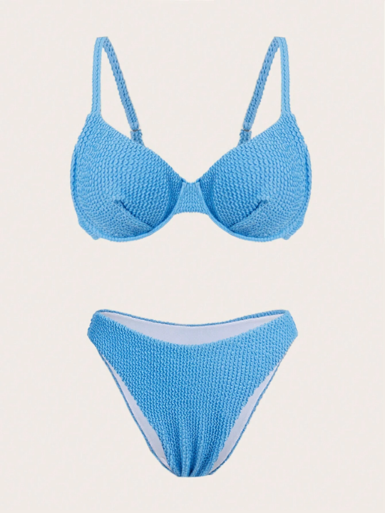 DD+ Ladies' Solid Color Swimsuit Set