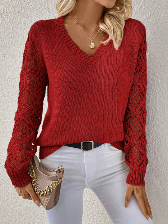 Clasi V-neck Casual Pullover Sweater