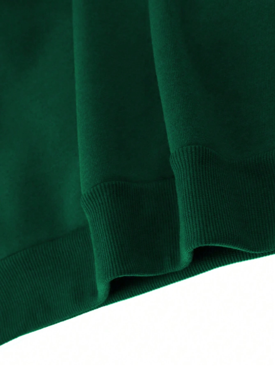 Manfinity Basics Loose Men's Solid Hoodie With Fleece Lining And Adjustable Drawstring