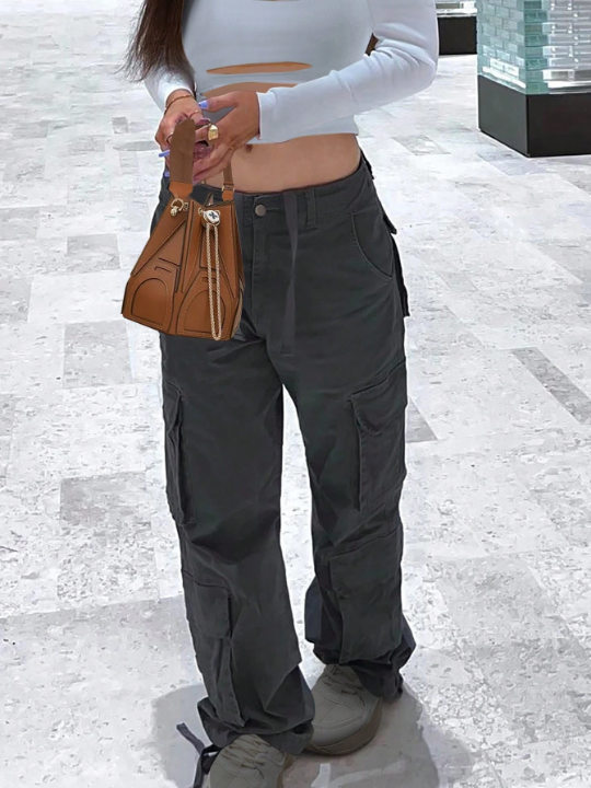 Flap Pocket Side Cargo Pants