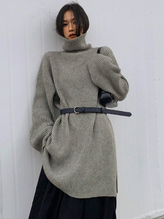 DAZY Navy Blue PU Leather Buckle Belt