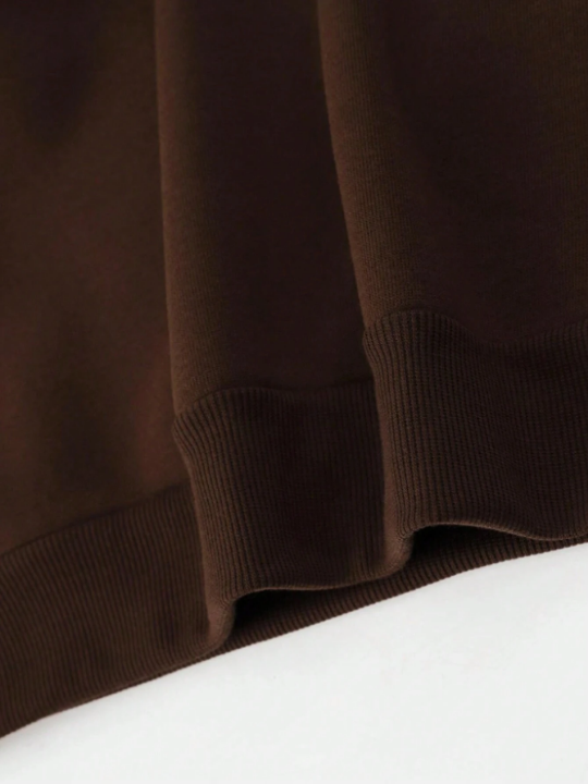 Manfinity Basics Men's Loose-Fit Solid Color Sweatshirt With Drawstring Hood