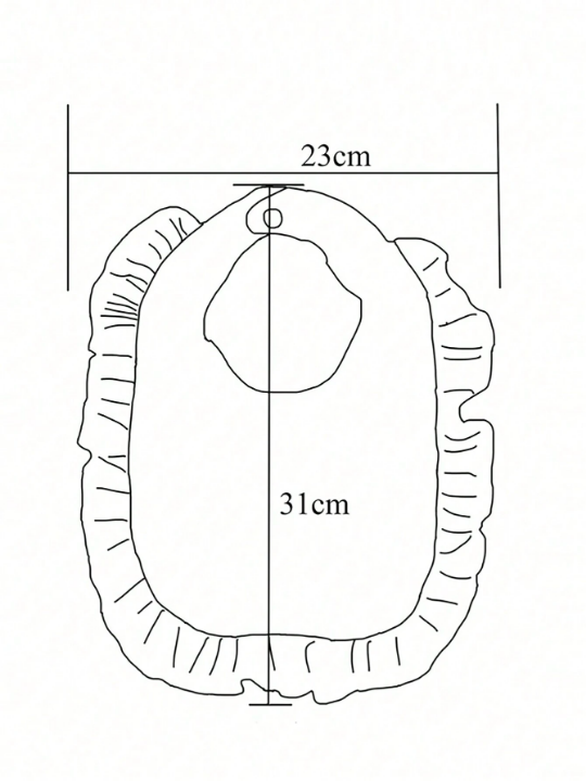 3pcs Baby Bibs With Ruffled Edge And Printed Gauze