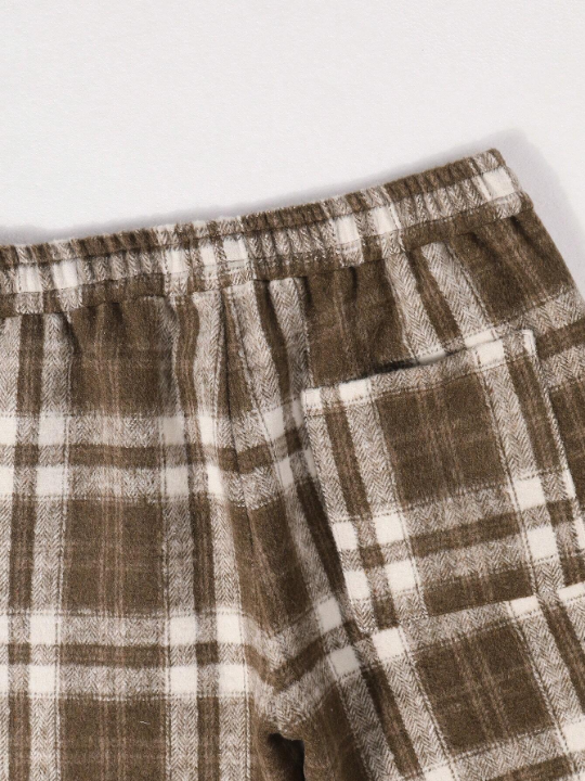 Manfinity Hypemode Men's Loose Plaid Wide-Leg Pants