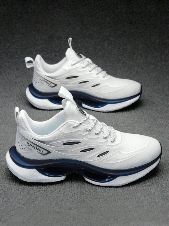 Men's White Sneakers, Breathable, Shock-absorbing, Elastic And Wear-resistant Casual Sneakers