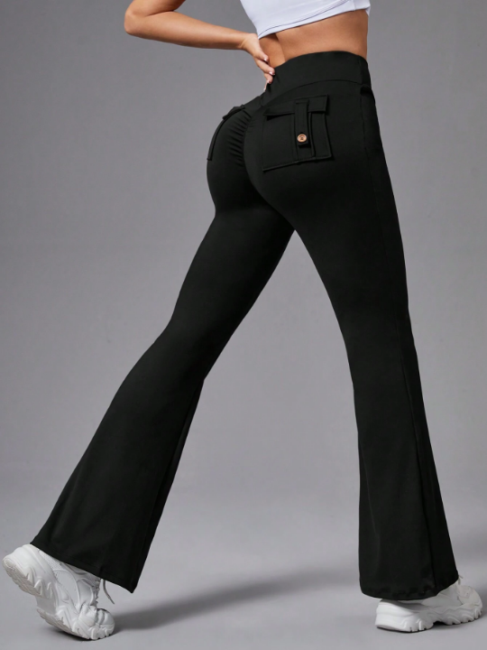 Daily&Casual High Waist Flare Sports Pants