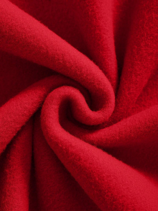 Men's Casual Fleece Sweatshirt With Letter Print And Round Neckline