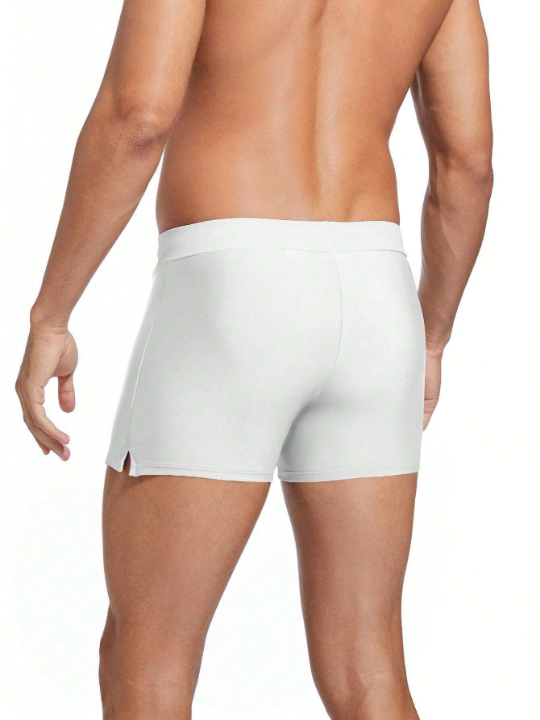 Men's Drawstring Waist Square Cut Swim Trunks